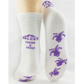 White Adult Mid-Calf Comfort Slipper Socks